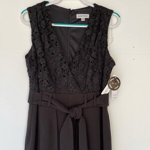 Shelby & Palmer Women's Black Jumpsuit Formal Evening Bridal Prom Dress, Sz 10